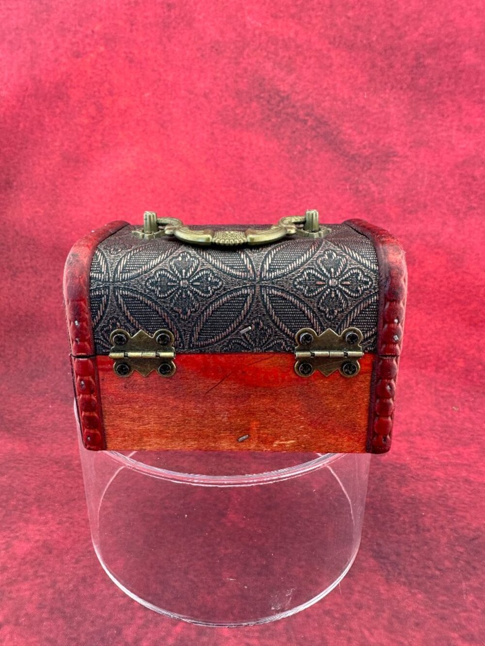 VINTAGE STYLE WOODEN JEWELRY OR TRINKET KEEPSAKE STRAGE DECORATIVE BOX - Picture 7 of 11